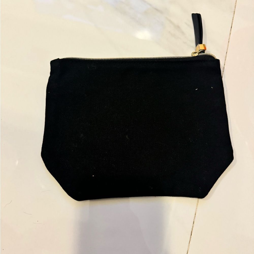 Jafra black with gold writing cosmetic bag #18 - Picture 2 of 3